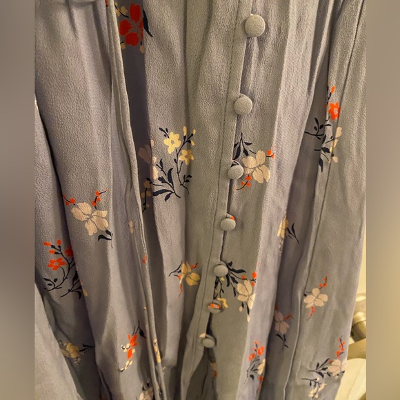 Madewell Button Wrap Midi Dress in Aloha Floral Size 2, Blue - Picture 7 of 11